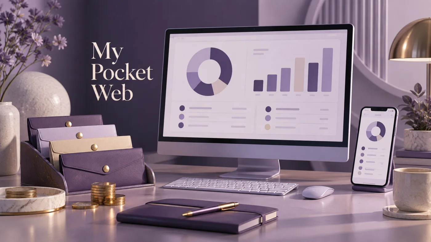 My Pocket Web — illustration : gestion du budget sur ordinateur